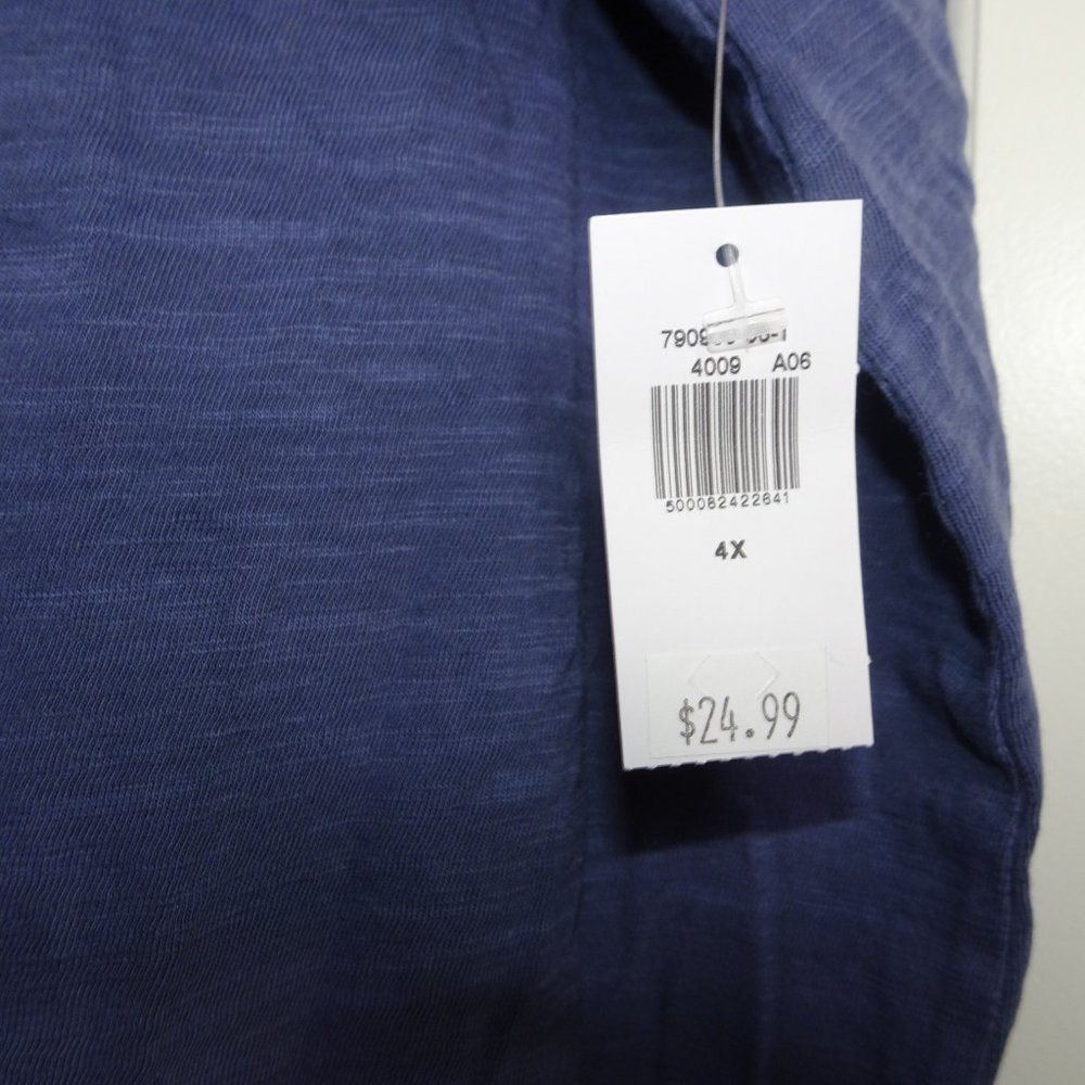 Brand New Old Navy Plus Size Button Down Short Sleeve V-Neck Jersey Tee - Picture 4 of 4